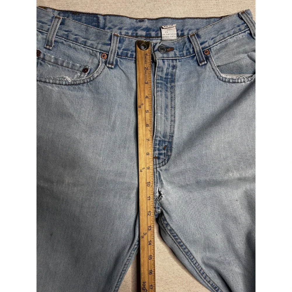 Vintage Levi's 505 Regular Fit Jeans Men's 36x34 USA  Light Wash Straight Leg